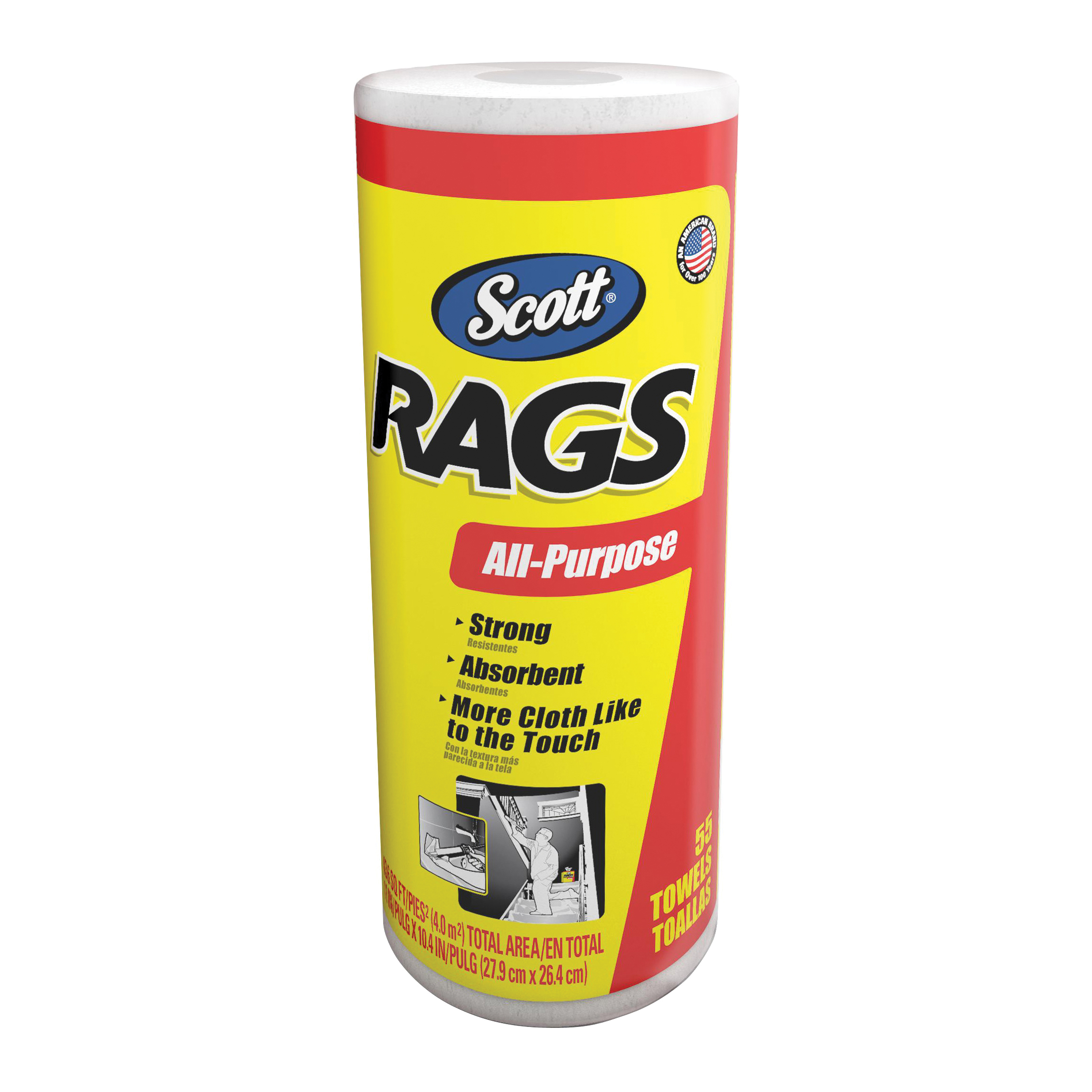 75230 Painter's Rag, 10.4 x 11 in, Cellulose Fiber, White