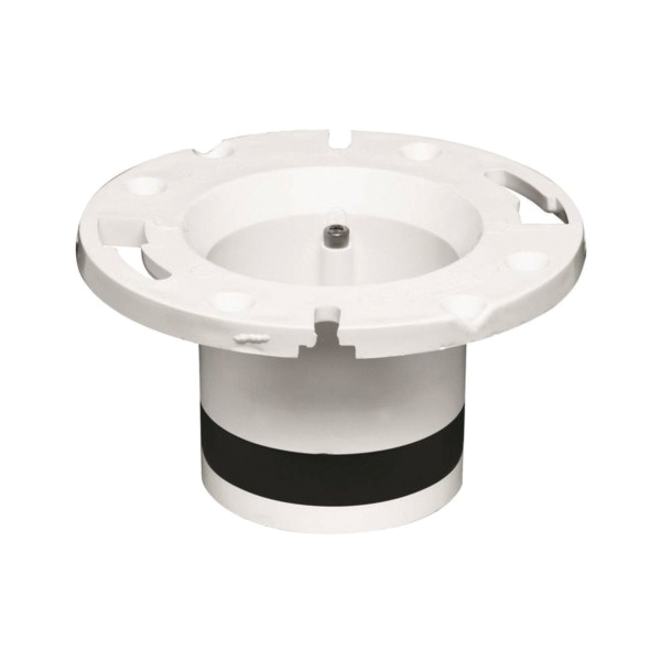 43539 Closet Flange, 4 in Connection, PVC, White, For: 4 in Pipes