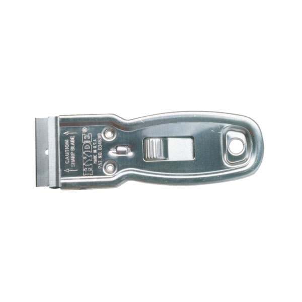 Delta 13000 Glass Scraper, 7/8 in W Blade, Straight Blade, Carbon Steel Blade, Steel Handle, Ergonomic Handle