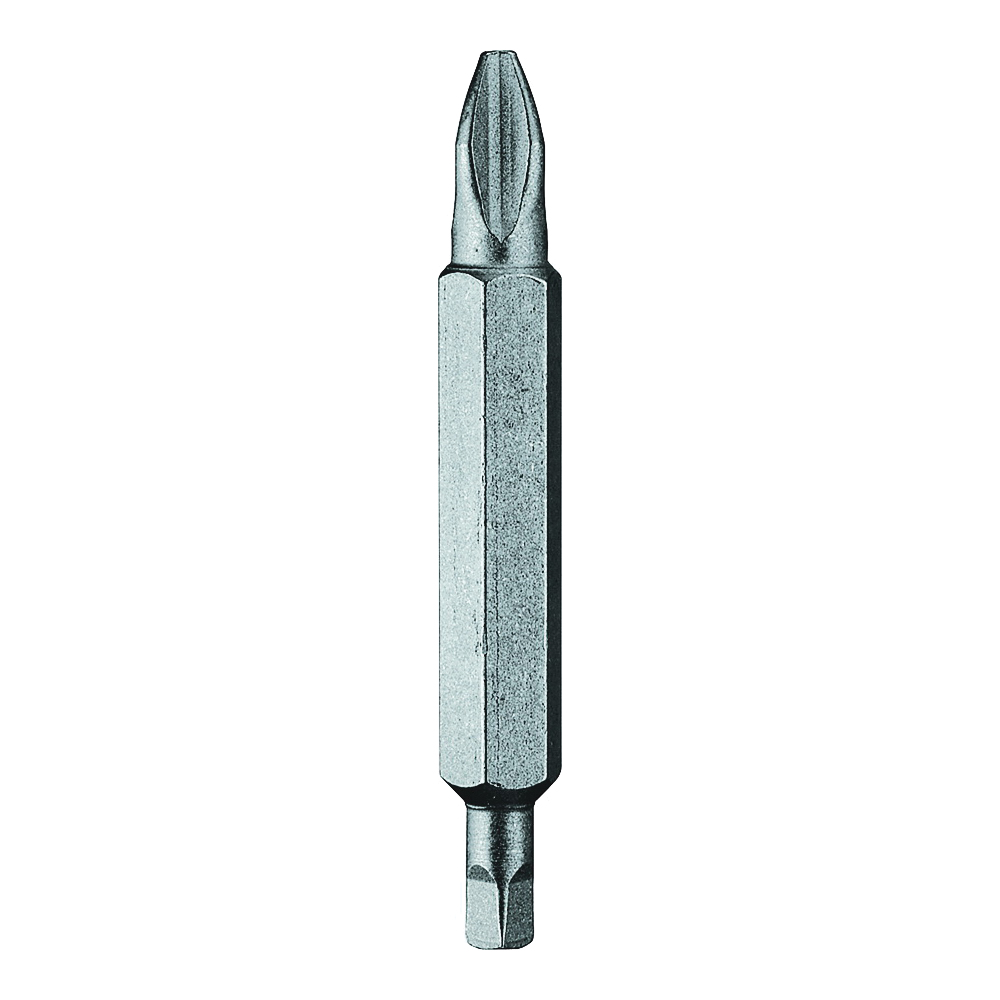 DW2213 Power Bit, #3 Drive, Square Recess Drive, 1/4 in Shank, Hex Shank, 2 in L, Steel