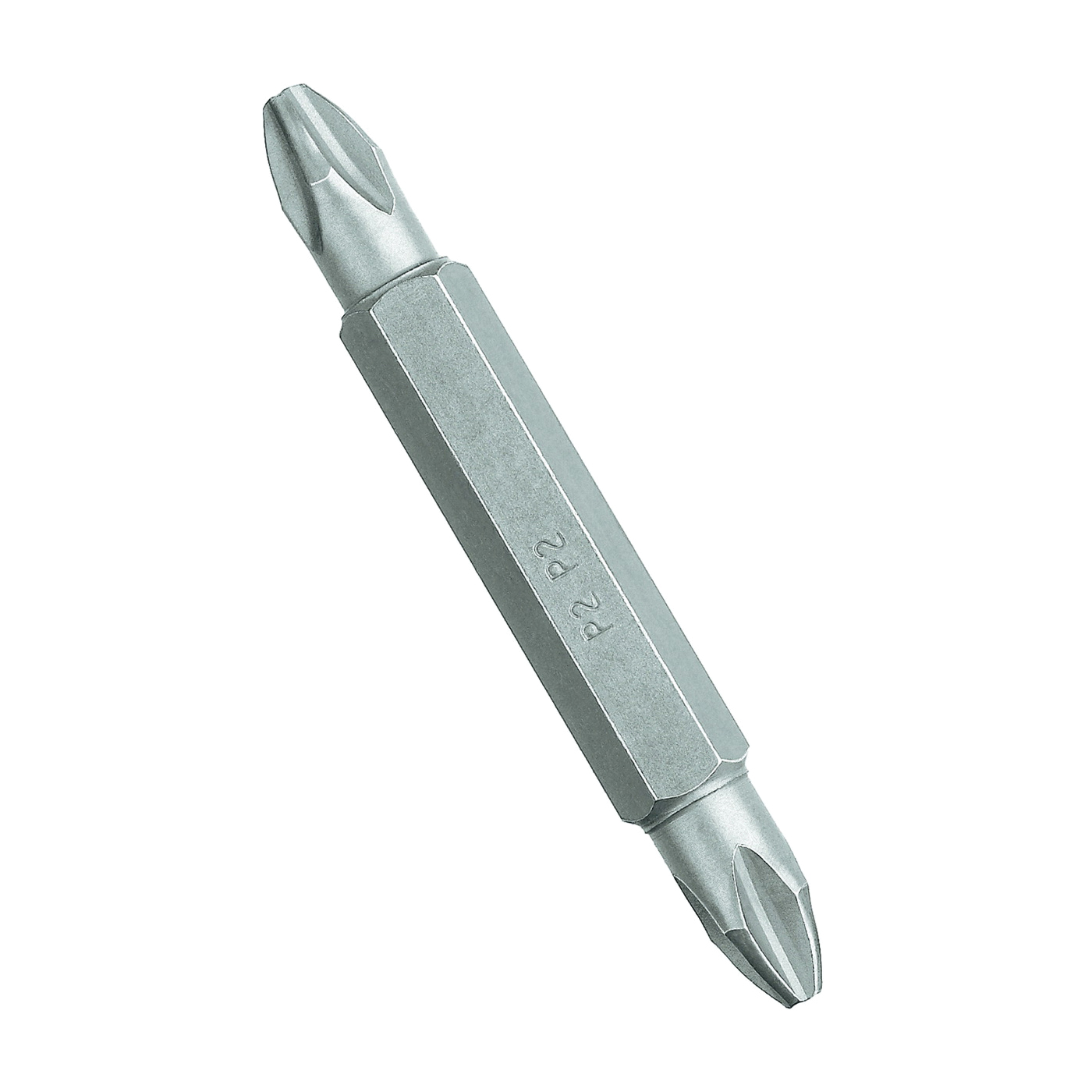 DW2028 Double-Ended Insert Bit, #2 Drive, Phillips Drive, 1/4 in Shank, Hex Shank, 2 in L, Steel