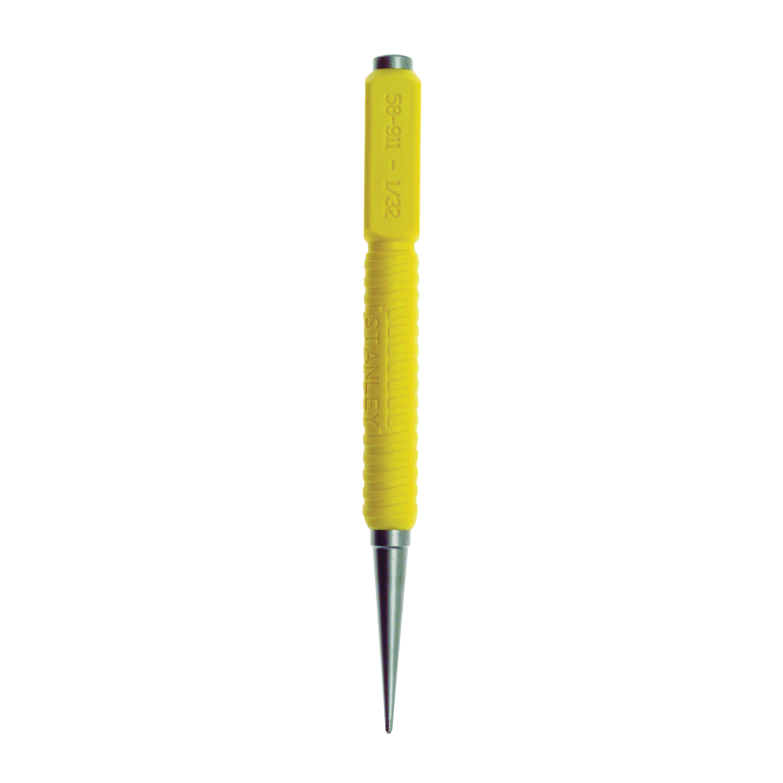 58-911 Nail Set, 1/32 in Tip, 5 in L, Steel