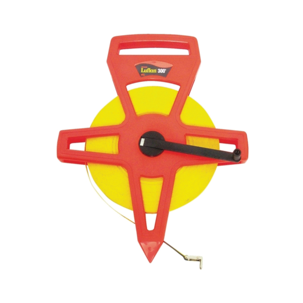 FE300 Tape Measure, 300 ft L Blade, 1/2 in W Blade, Fiberglass Blade, ABS Case, Orange Case