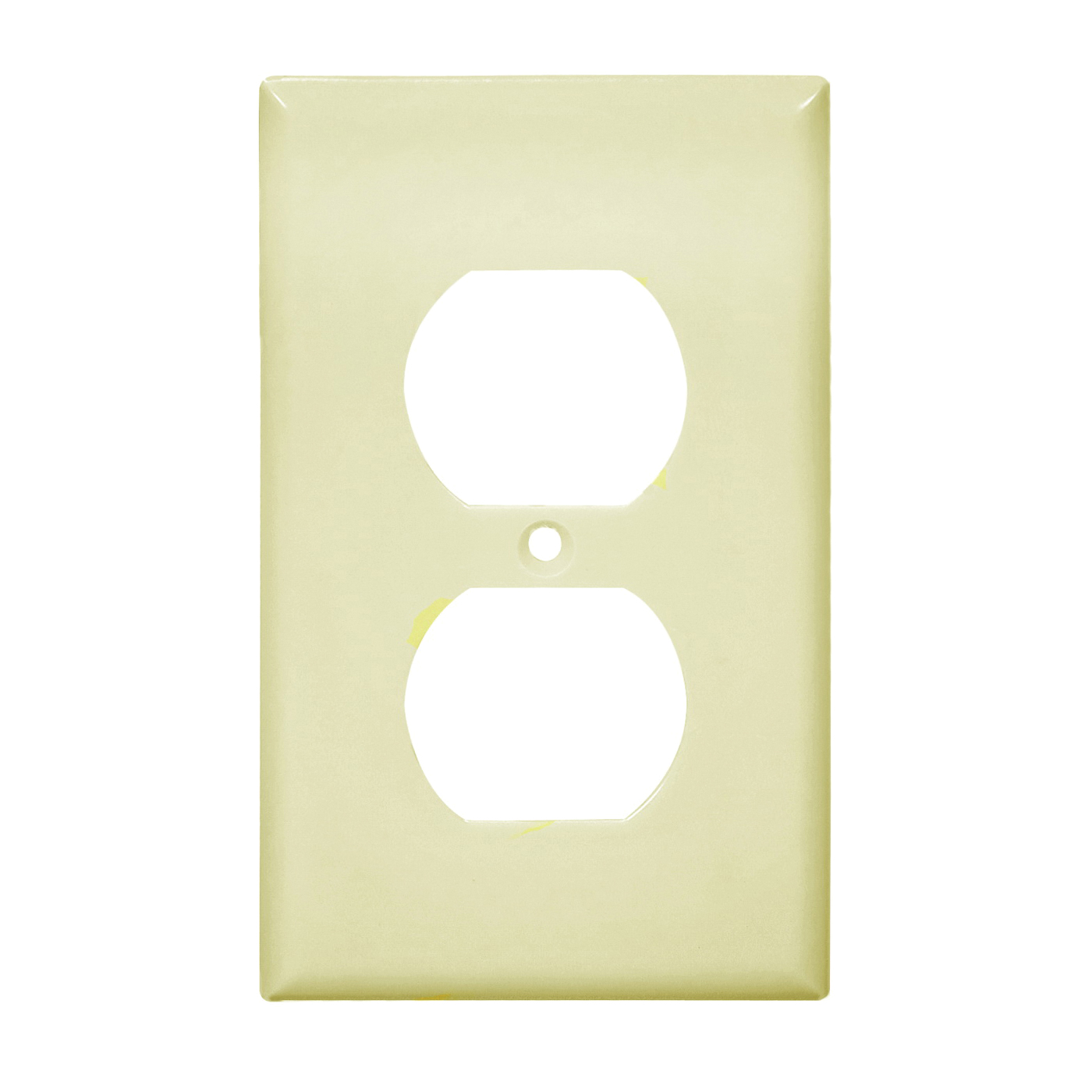 Wiring Devices 2132V Duplex Receptacle Wallplate, 4-1/2 in L, 2-3/4 in W, 1-Gang, Thermoset, Ivory, High-Gloss