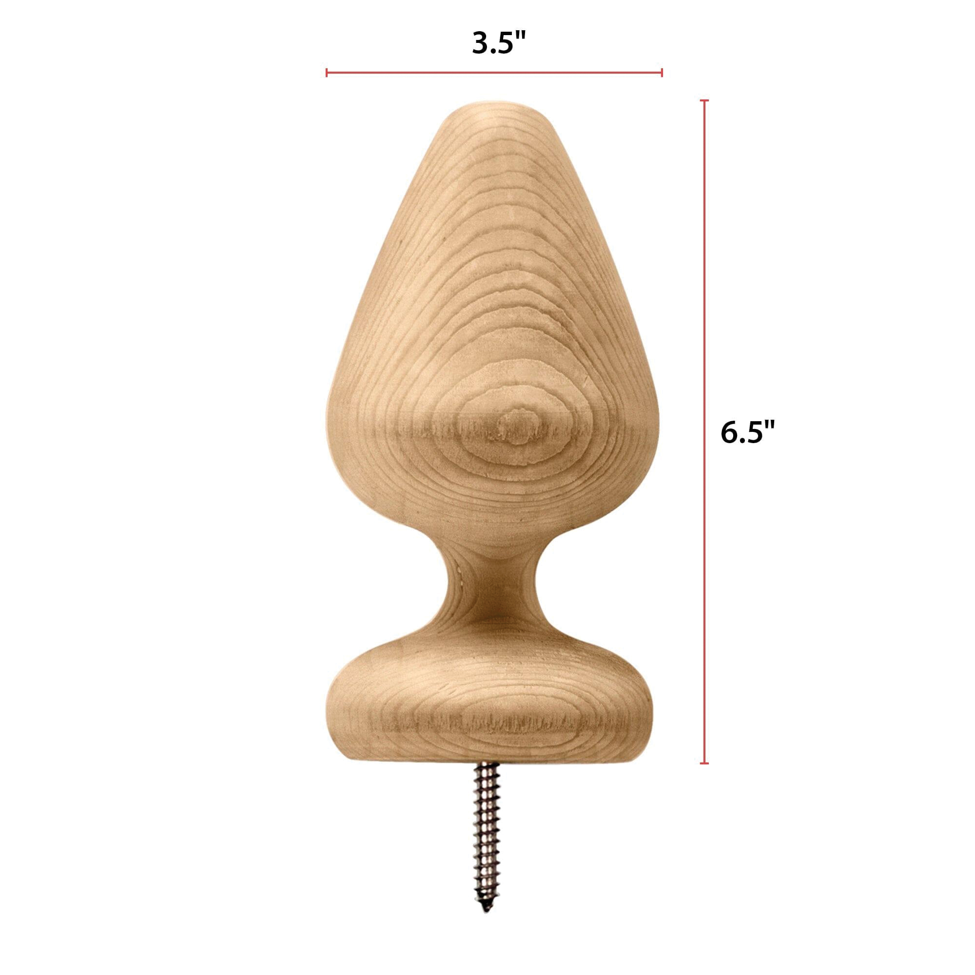 Waddell 114 Post Top, 3-1/2 in Dia, 6-1/2 in H, Victorian, Wood - 2