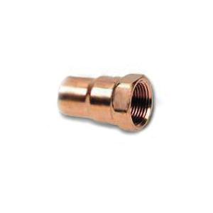 103R Series 30154 Reducing Pipe Adapter, 3/4 x 1 in, Sweat x FNPT, Copper
