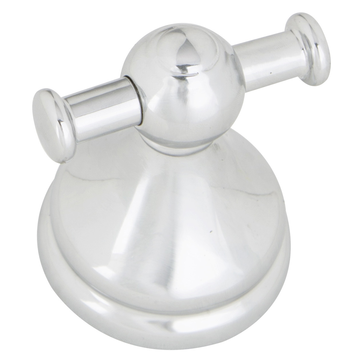 L5053-26-10 Double Robe Hook, 2-Hook, Zinc, Chrome, Wall