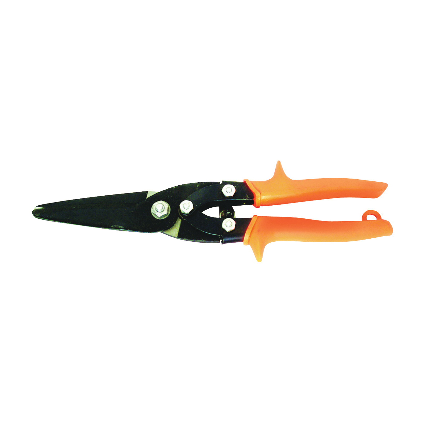M300N Utility Snip, 10-1/2 in OAL, 3 in L Cut, Straight Cut, Steel Blade, Non-Slip Grip Handle, Orange Handle