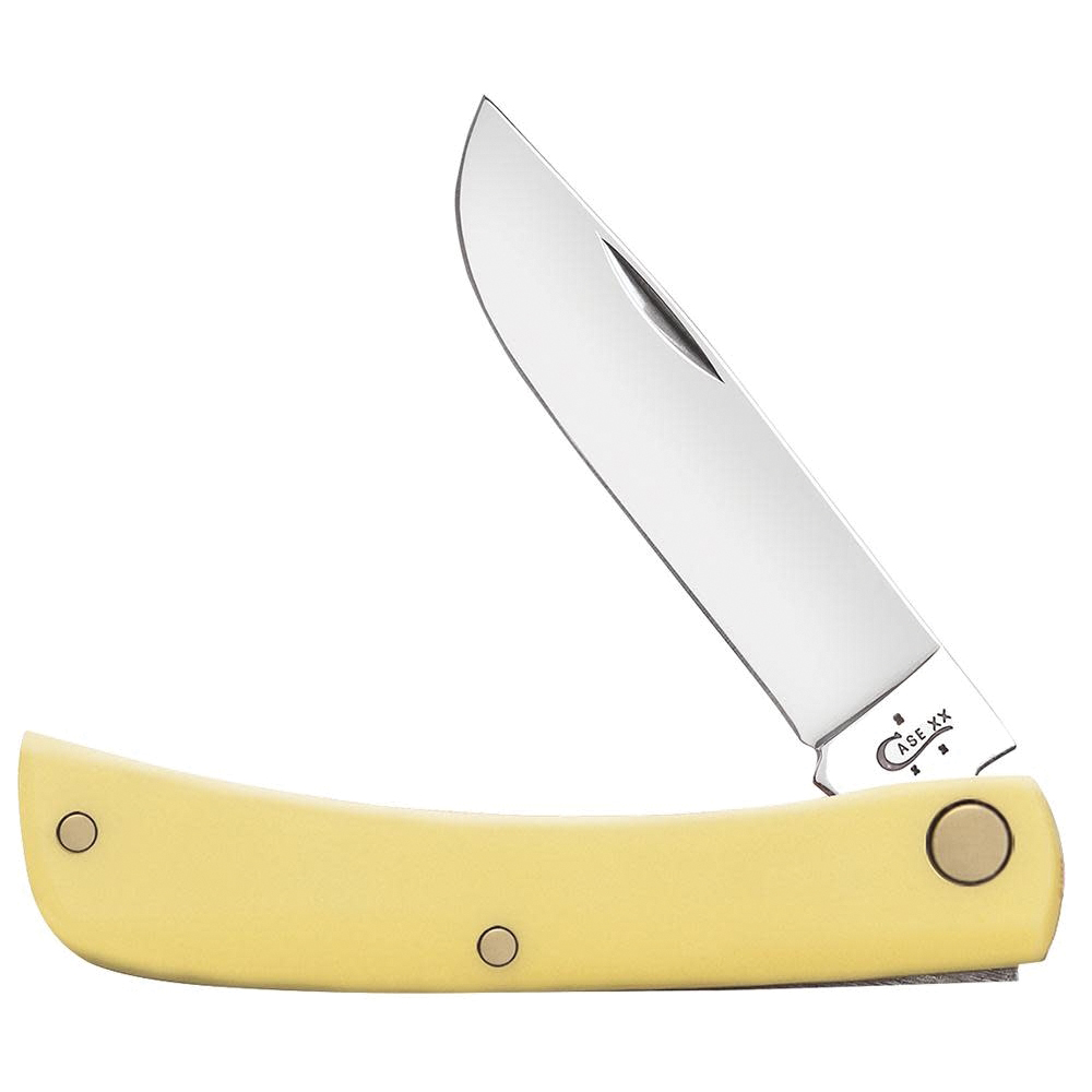 00032 Pocket Knife, 2.8 in L Blade, Chrome Vanadium Steel Blade, 1-Blade, Smooth Handle, Yellow Handle