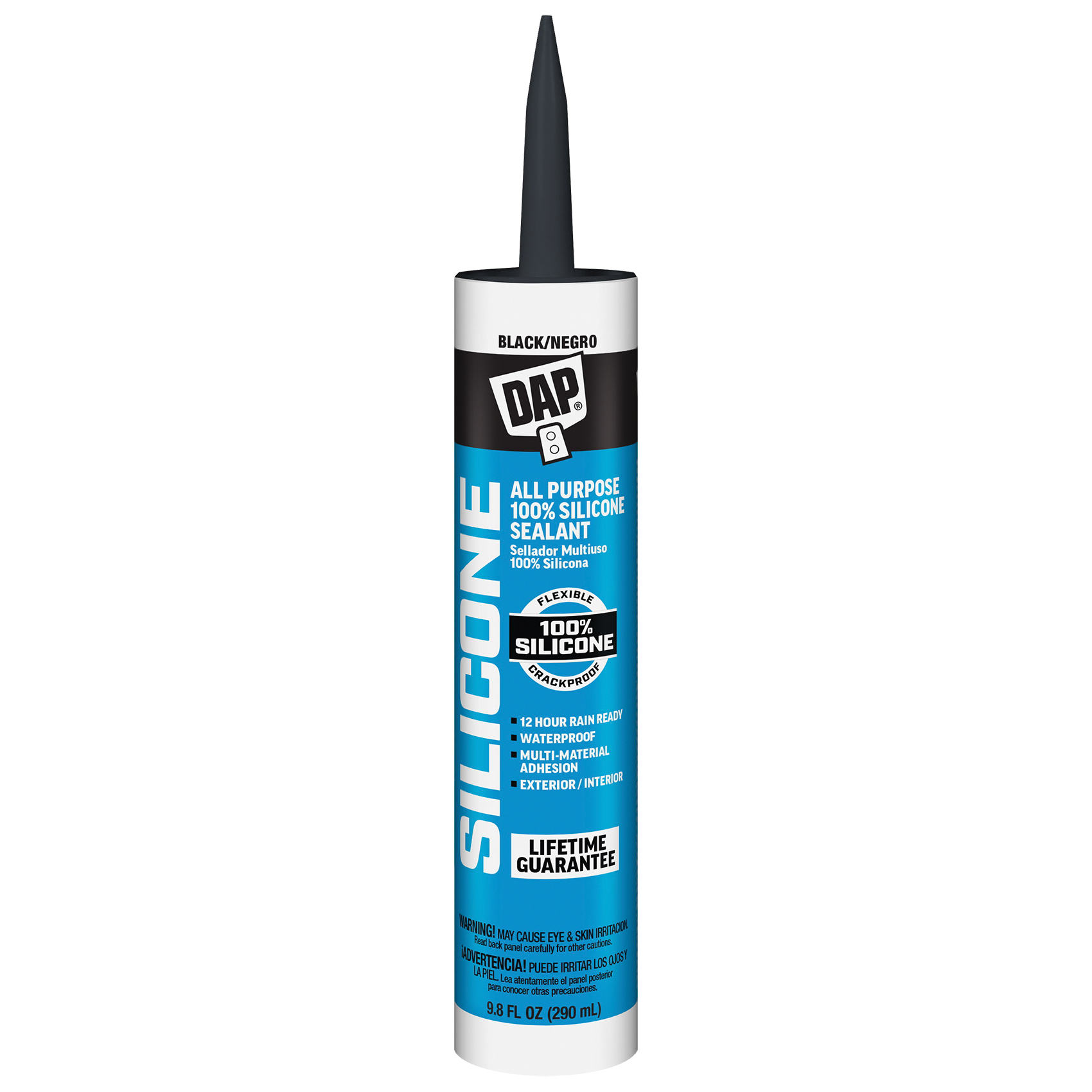 DAP 08642 Window and Door Sealant, Black, -40 to 400 deg F, 9.8 fl-oz Cartridge