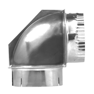 SAF-T-DUCT 010151 Close Elbow, 4.2 in Connection, Male x Female, Aluminum