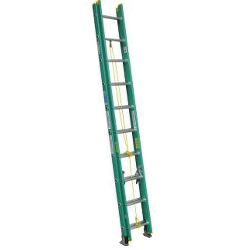 WERNER D5920-2  20 ft. Extension Ladder, 19 ft. Reach, 225 lb, Fiberglass