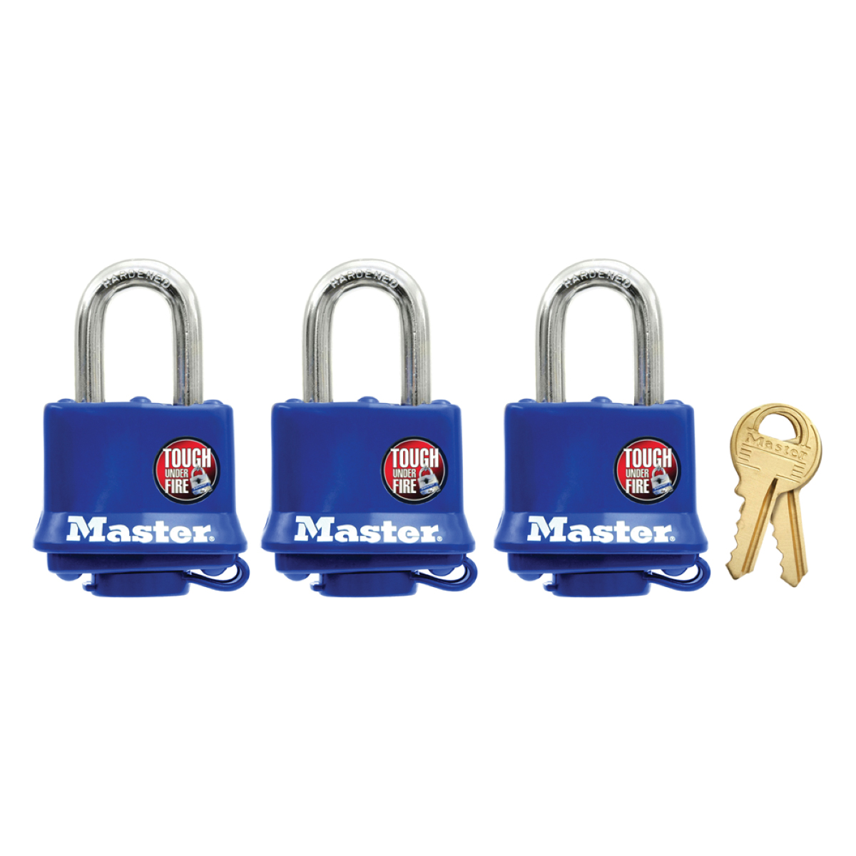 312TRI Padlock, Keyed Alike Key, 9/32 in Dia Shackle, 1-1/16 in H Shackle, Steel Shackle, Steel Body