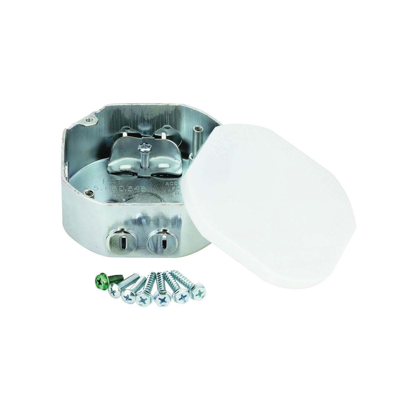 Saf-T-Box 0105000 Ceiling Fan Box, 3.62 in W, 1-1/2 in D, 3.62 in H, 3-Knockout