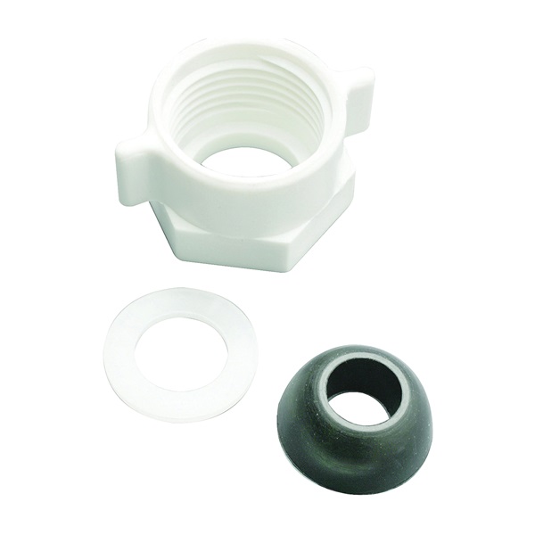 PP23549 Ballcock Coupling Nut with Cone Washer, 5/8 in, Plastic