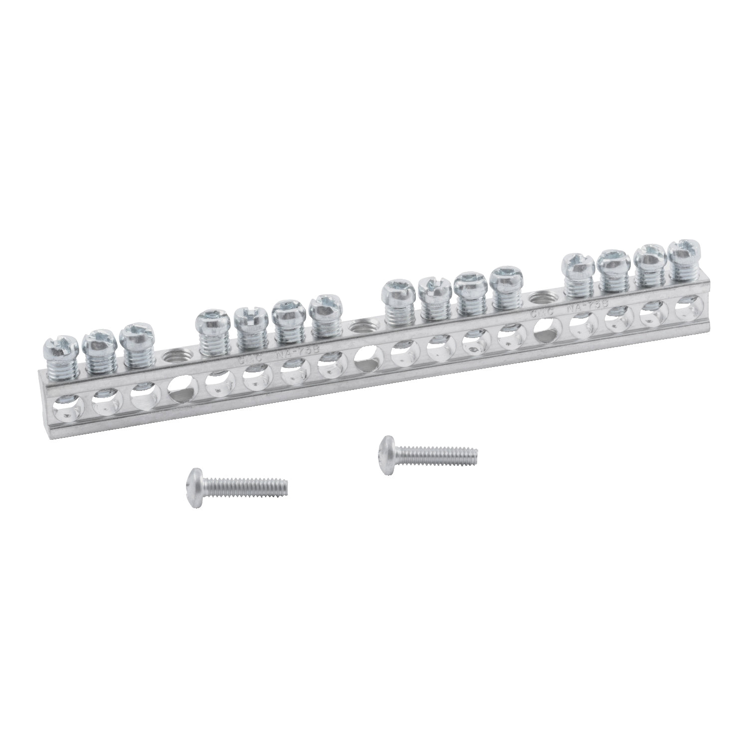 PK15GTACP Ground Bar Kit, 0.32 in L, 15-Terminal, Aluminum