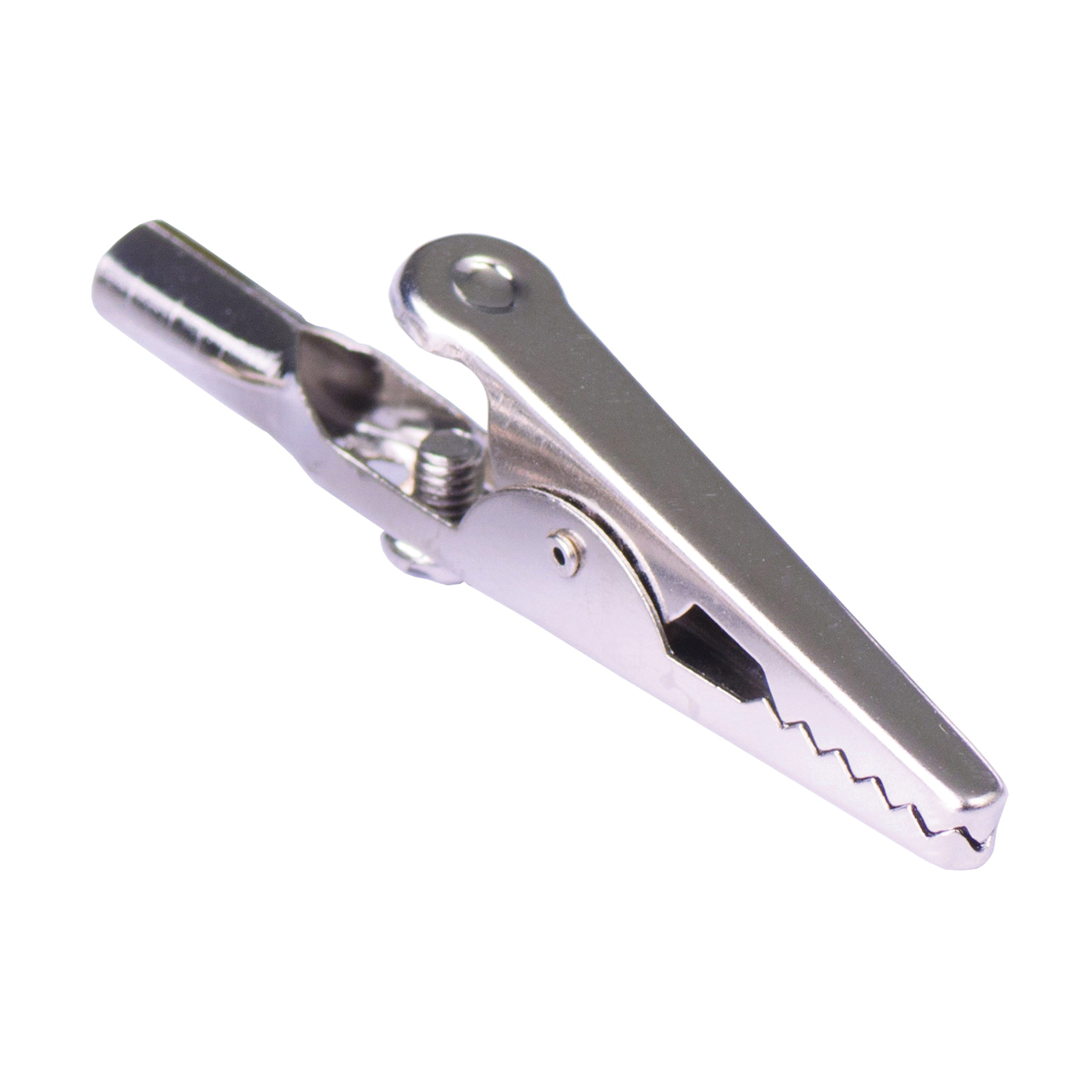 14-076 Alligator Clip, 7/16 in Jaw Opening, 22 to 14 AWG Wire, Silver