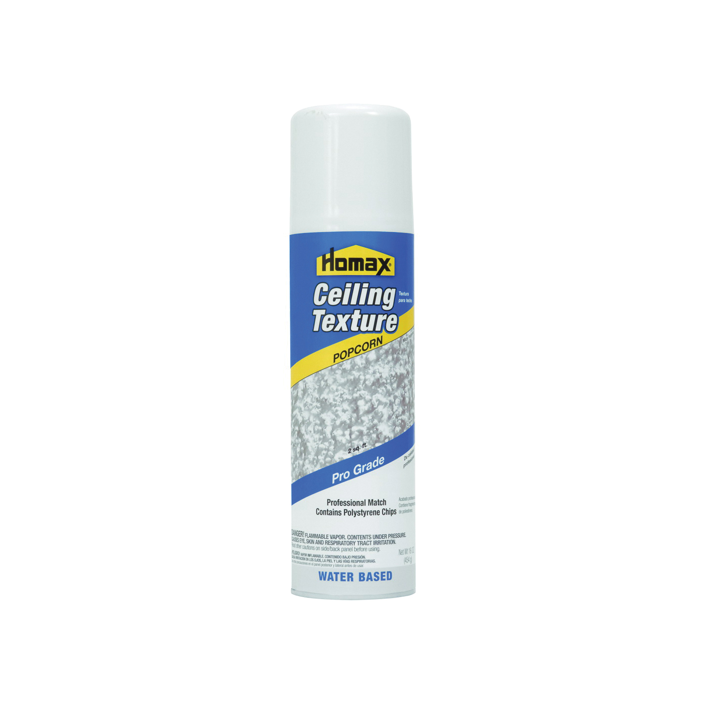 4070-06 Popcorn Ceiling Texture, Liquid, Solvent, White, 16 oz Can