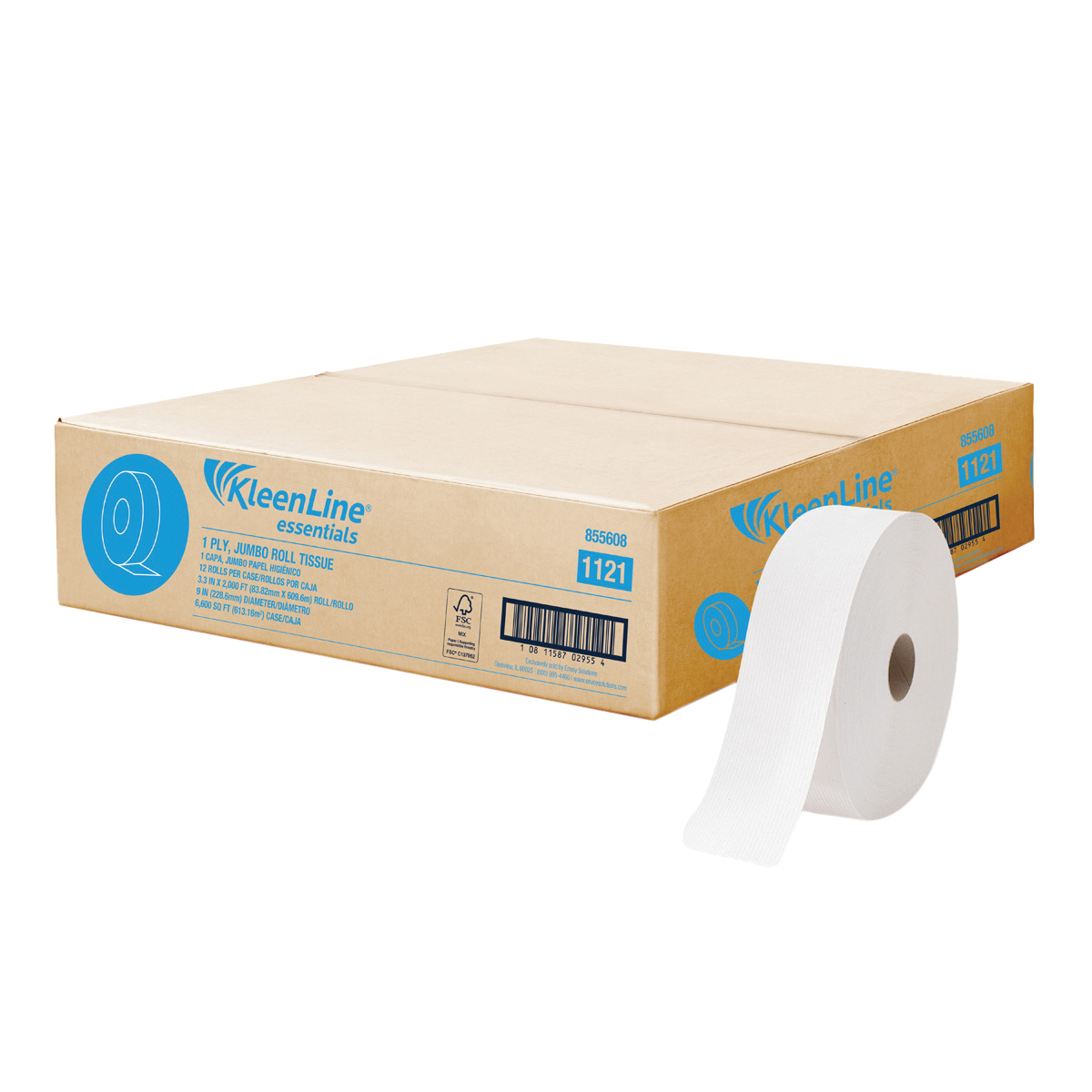 Classic Series 422806 Bathroom Tissue, 2000 ft L Roll, 1-Ply, Paper, 12 Pk