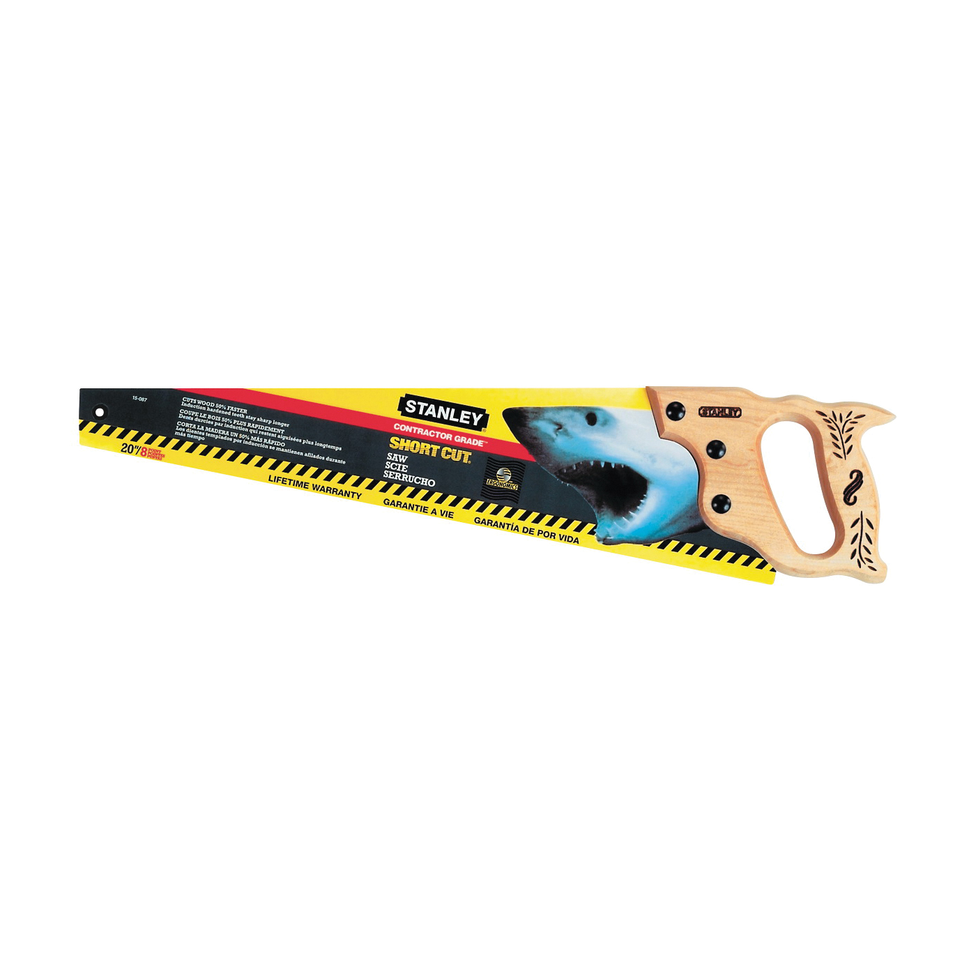 15-087 Handsaw, 20 in L Blade, 8 TPI, Steel Blade, Wood Handle