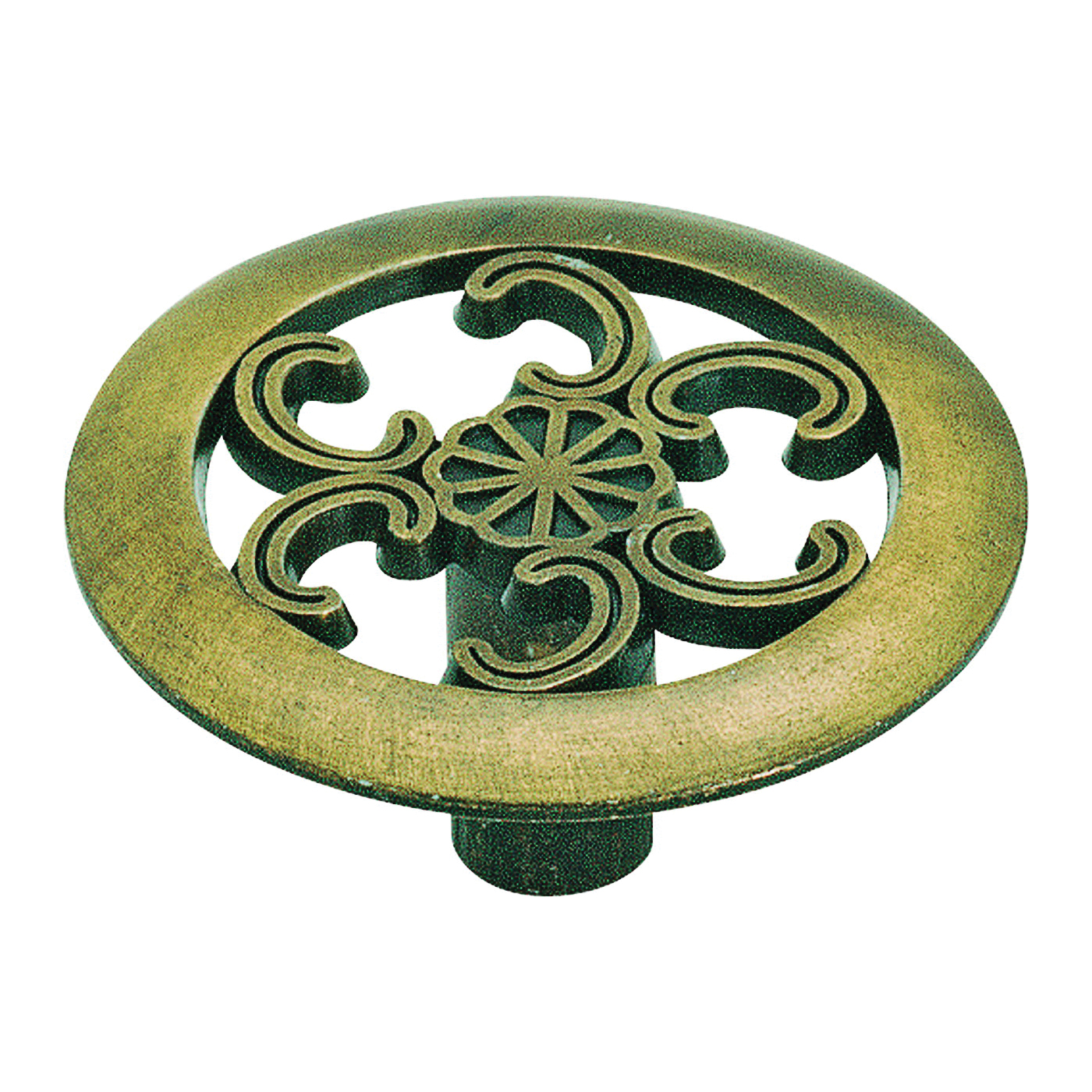Everyday Heritage Series 890ABS Cabinet Knob, 3/4 in Projection, Zinc, Antique Brass