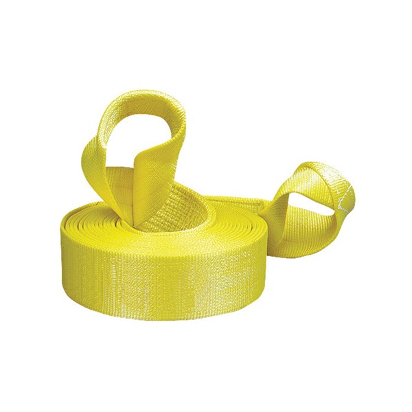 02932 Recovery Strap, 22,500 lb, 3 in W, 20 ft L, Hook End, Yellow