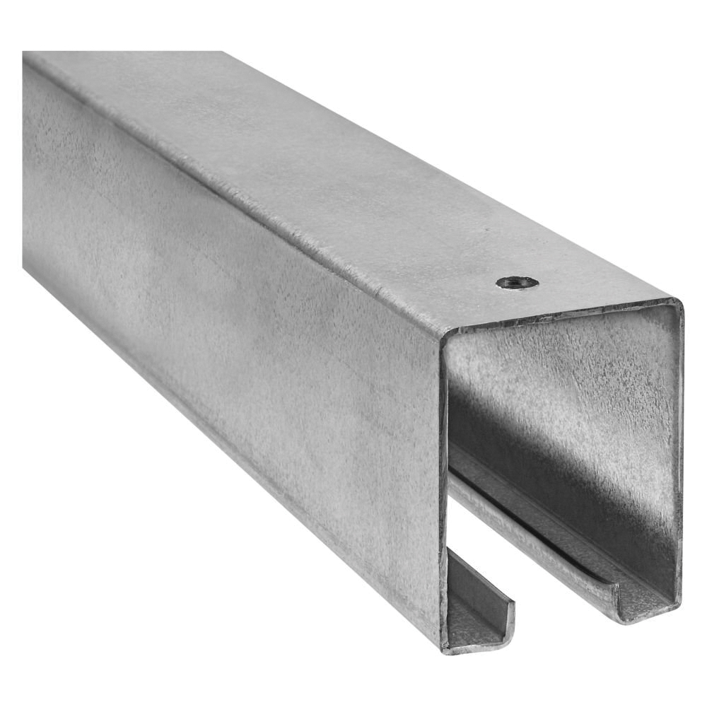 N105-726 Box Rail, Steel, Galvanized, 1-57/64 in W, 2-13/32 in H, 8 ft L