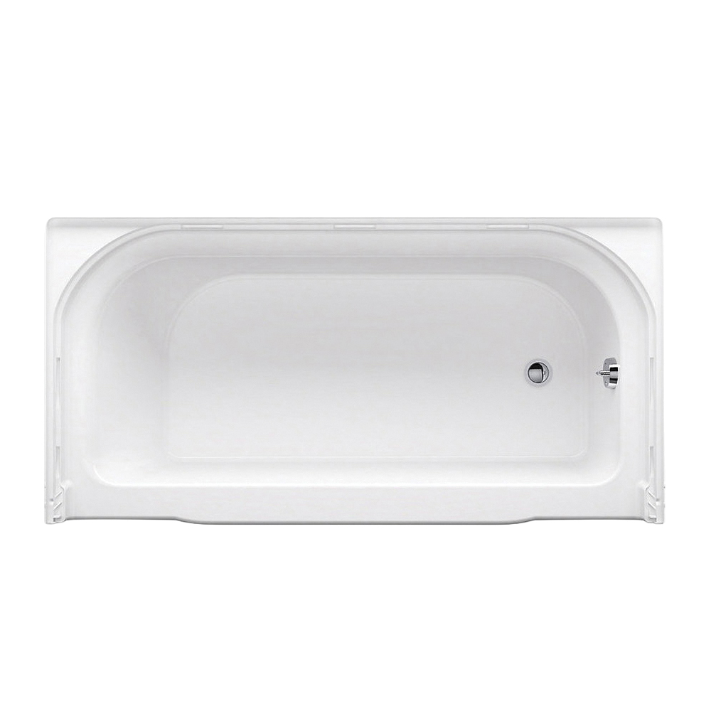 Sterling Accord Series 71141120-0 Bathtub, 34 gal Capacity, 60 in L, 30 in W, 18 in H, Alcove Installation, White - 2