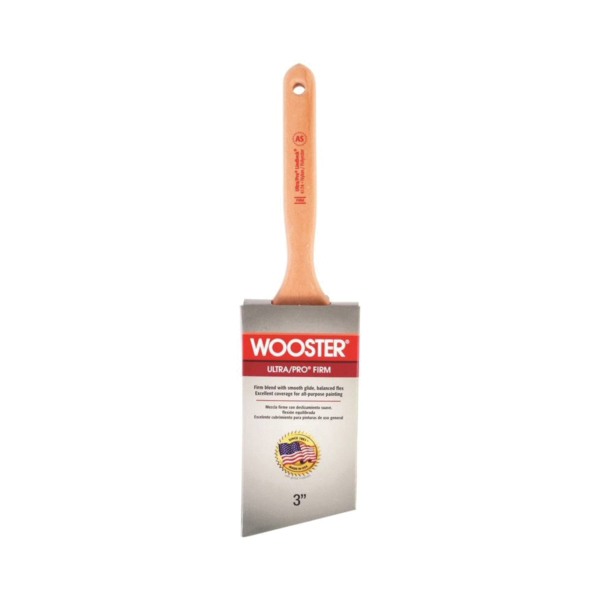 Ultra/Pro 4174-3 Paint Brush, 3 in W, Firm Brush, 3-3/16 in L Bristle, Nylon/Polyester Bristle, Angular Handle