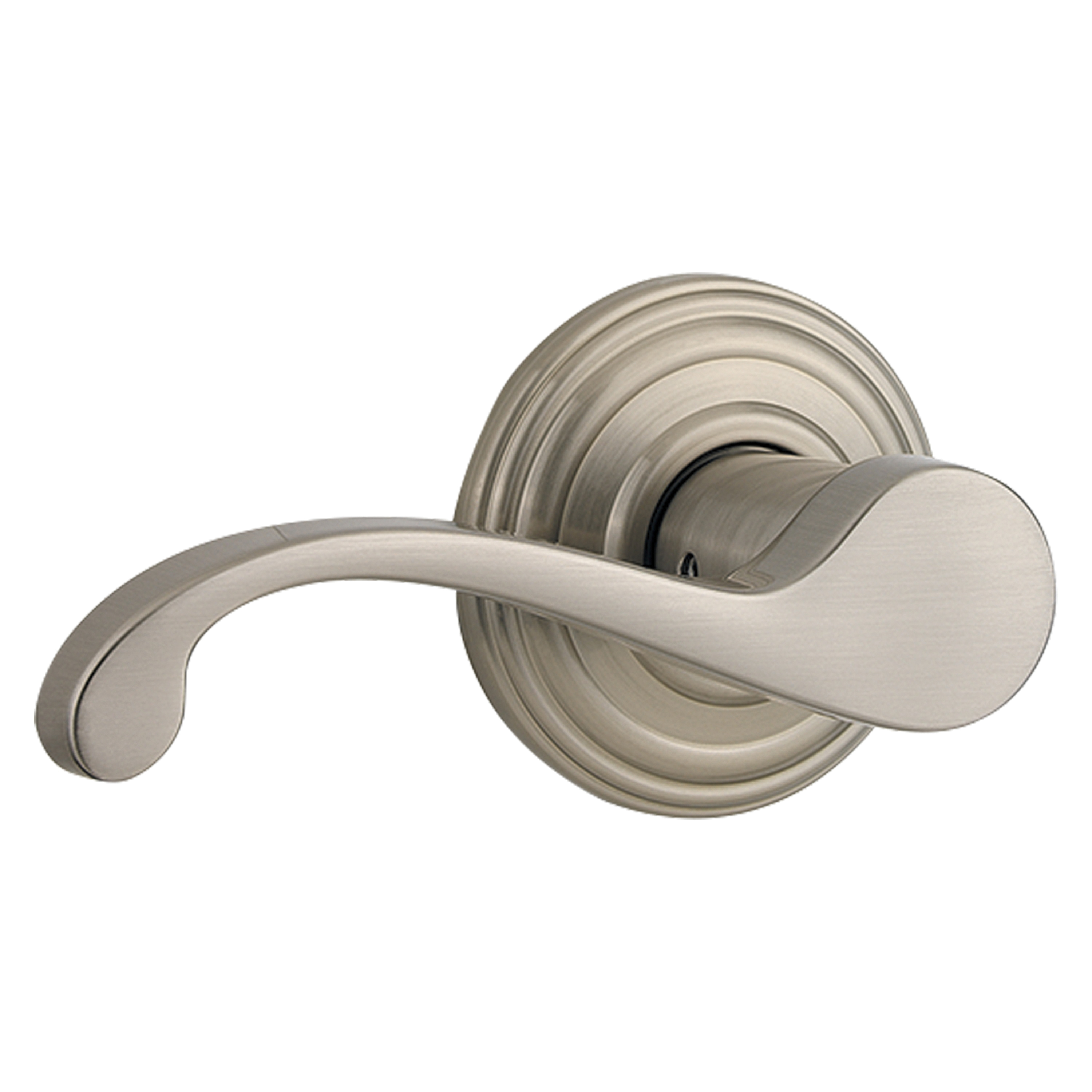 Signature Series 720CHL15RCLRCSBBP Passage Lever, Non-Locking Lock, Satin Nickel, Knob Handle, Zinc, Residential