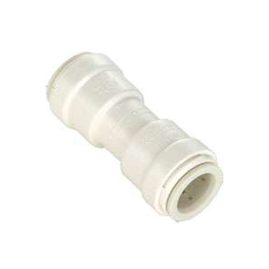3515-08/P-400 Tube Coupling, 3/8 in, Plastic, White, 250 psi Pressure