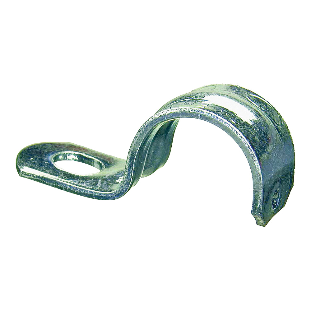 26151 1-Hole EMT Conduit Strap, 1/2 in, Steel, Galvanized