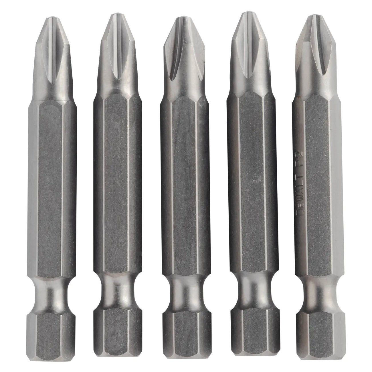 DW2115 Power Screwdriver Bit, #2 Drive, Phillips Drive, 1/4 in Shank, Hex Shank, 2 in L, Tool Steel