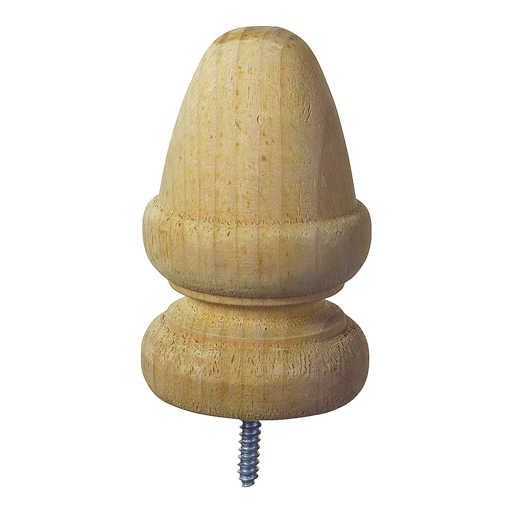 106091 Post Top, 5-1/2 in H, Acorn, Wood, White