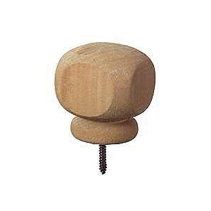 106093 Post Top, 3-1/2 in Dia, 4 in H, Contemporary, Wood, White
