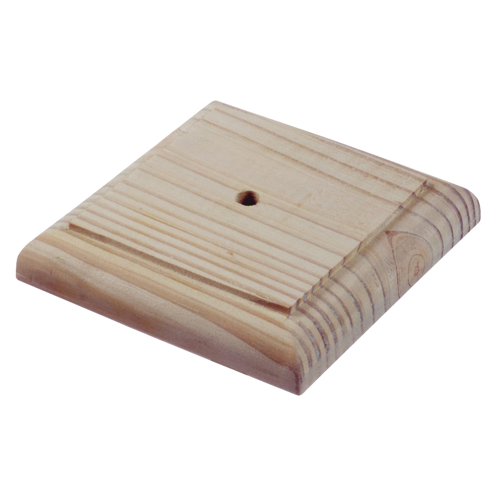 106096 Post Cap, 4 in L, 4 in W, Wood, Woodgrain
