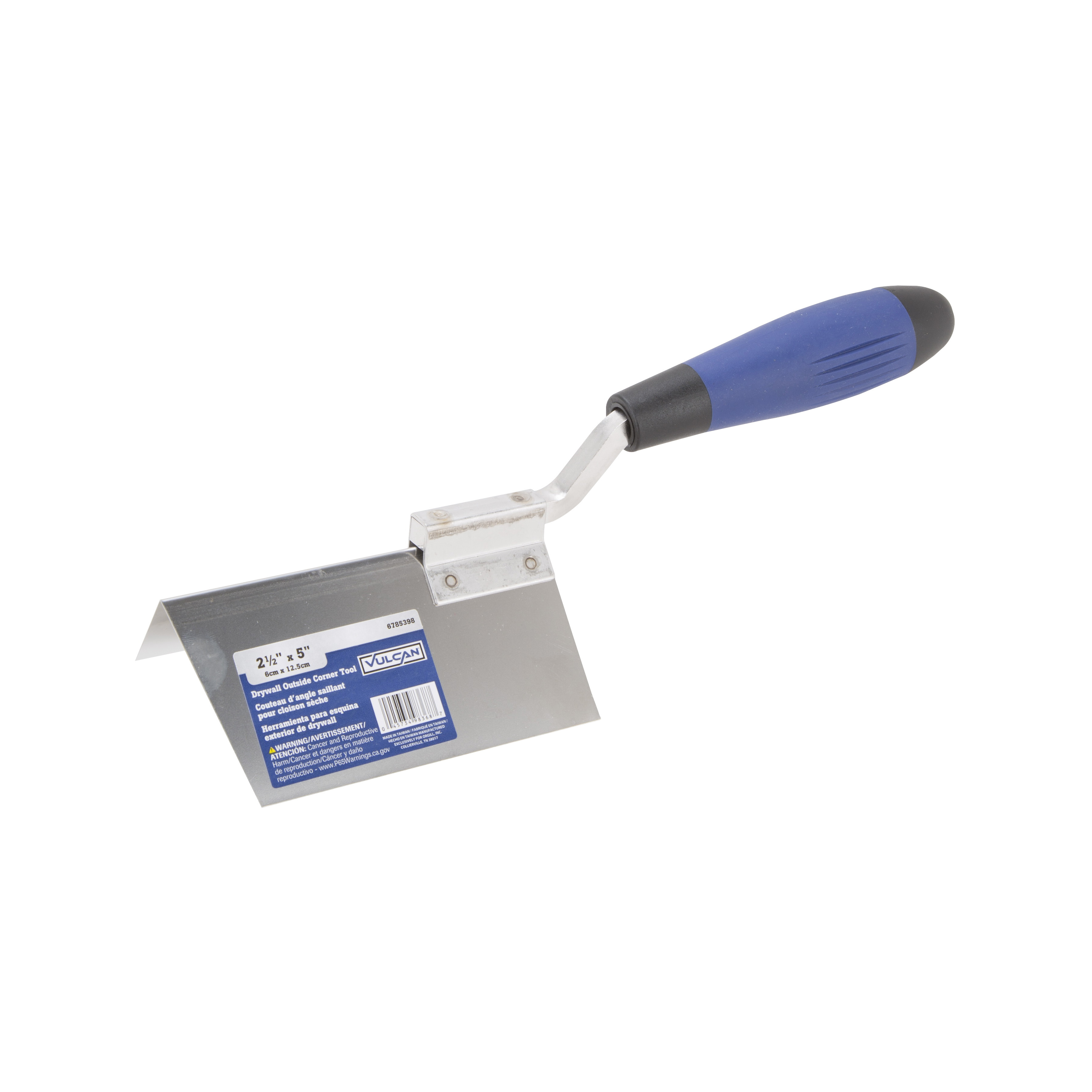 364863L Drywall Corner Trowel, 2-1/2 in W Blade, 5 in L Blade, DuraSoft Handle, 2-1/2 in Blade Radius