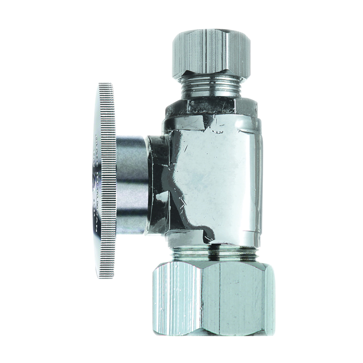 PP20063LF Shut-Off Valve, 5/8 x 3/8 in Connection, Compression, Quarter-Turn Actuator, Brass Body