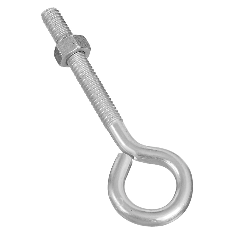 N221-226 Eye Bolt, 5/16-18 Thread, Coarse Thread, 2-1/4 in L Thread, 3/4 in ID Dia Eye, Steel, Zinc