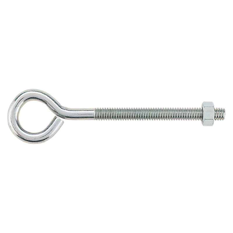N221-234 Eye Bolt, 5/16-18 Thread, Coarse Thread, 3 in L Thread, 3/4 in ID Dia Eye, 3.72 in L Shank