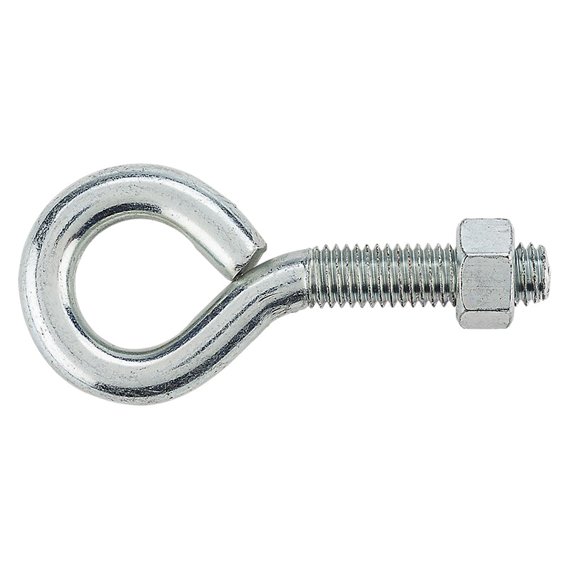 N221-309 Eye Bolt, 1/2-13 Thread, Coarse Thread, 1-3/4 in L Thread, 1 in ID Dia Eye, 2.14 in L Shank