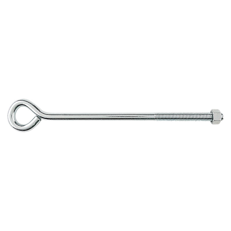 N221-341 Eye Bolt, 1/2-13 Thread, Coarse Thread, 3-3/4 in L Thread, 1 in ID Dia Eye, 10.14 in L Shank