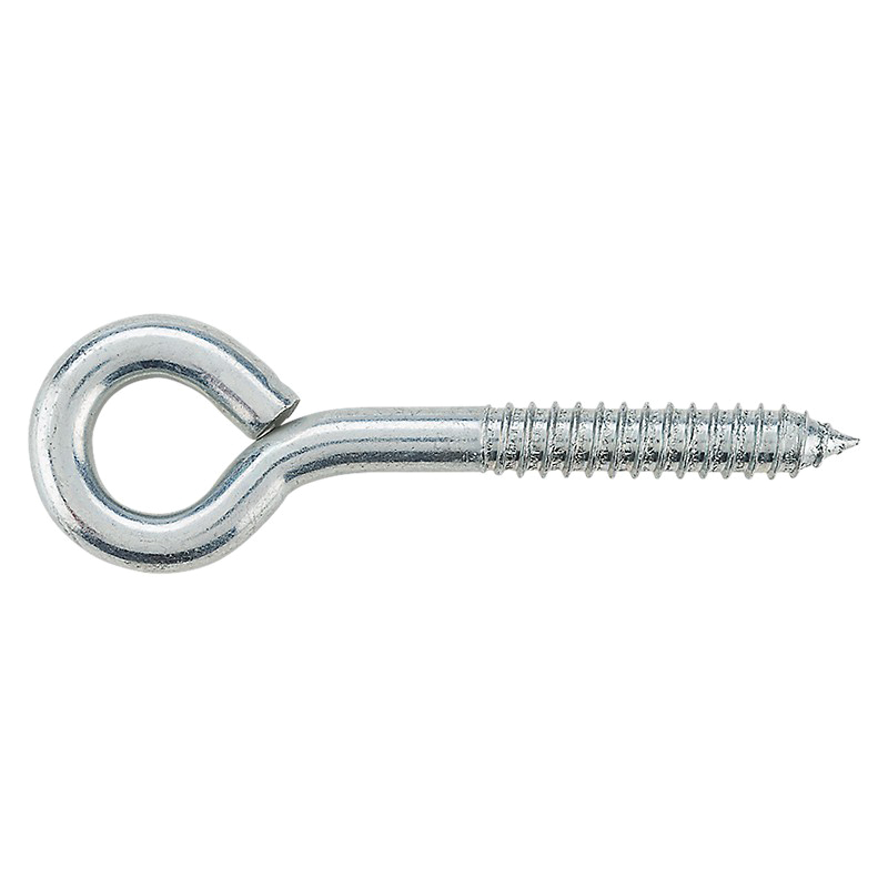 N220-707 Lag Screw Eye, 3/8 in Thread, 2 in L Thread, 4-1/2 in OAL, 230 lb Working Load, Steel, Zinc