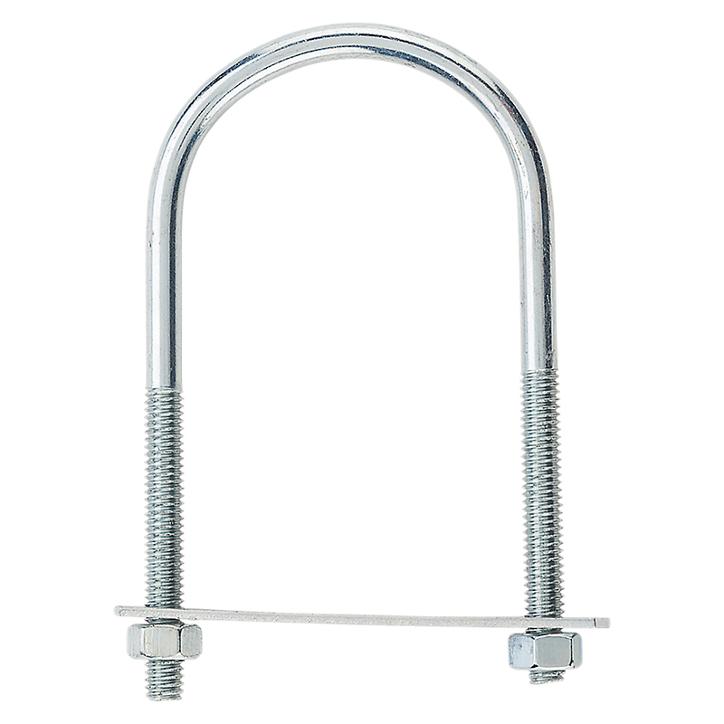 N222-562 U-Bolt, 5/16-18 Thread, 1-1/2 in L Thread, Steel, Zinc