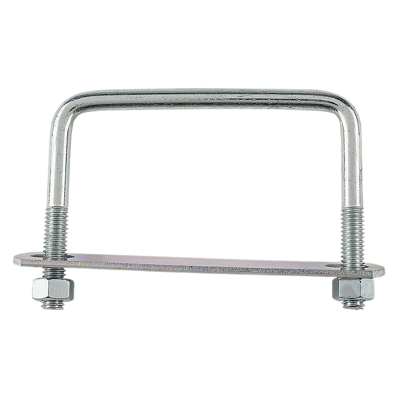 N222-380 U-Bolt, 3/8-16 Thread, 1-1/2 in L Thread, Steel, Zinc