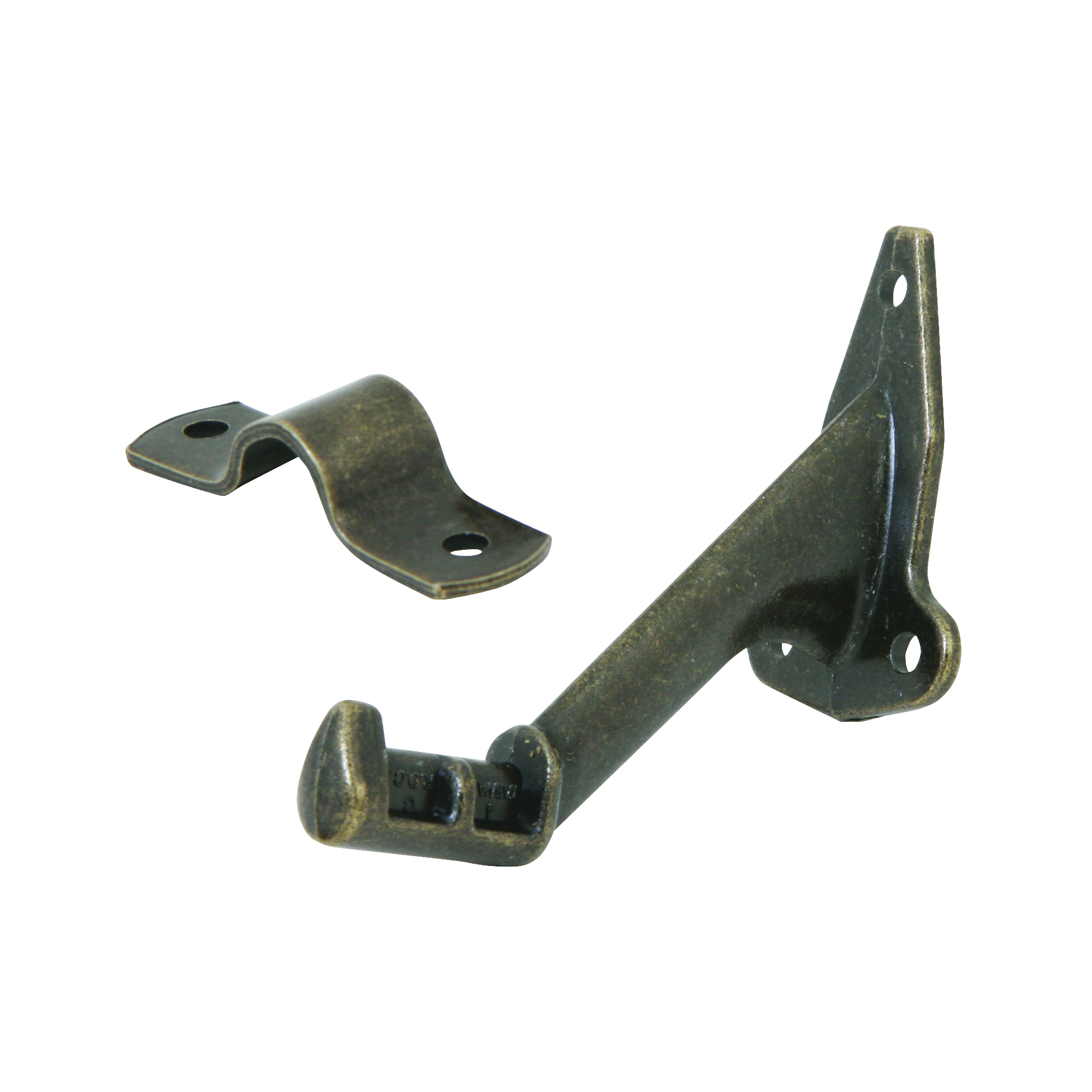 N830-130 Handrail Bracket, Zinc, Antique Brass
