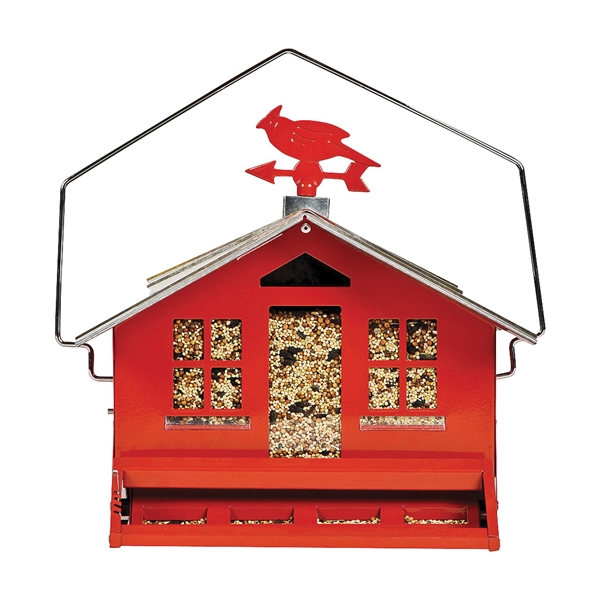 Perky-Pet Squirrel-Be-Gone II 338 Wild Bird Feeder, Country, 8 lb, Metal, 14 in H, Pole Mounting - 1