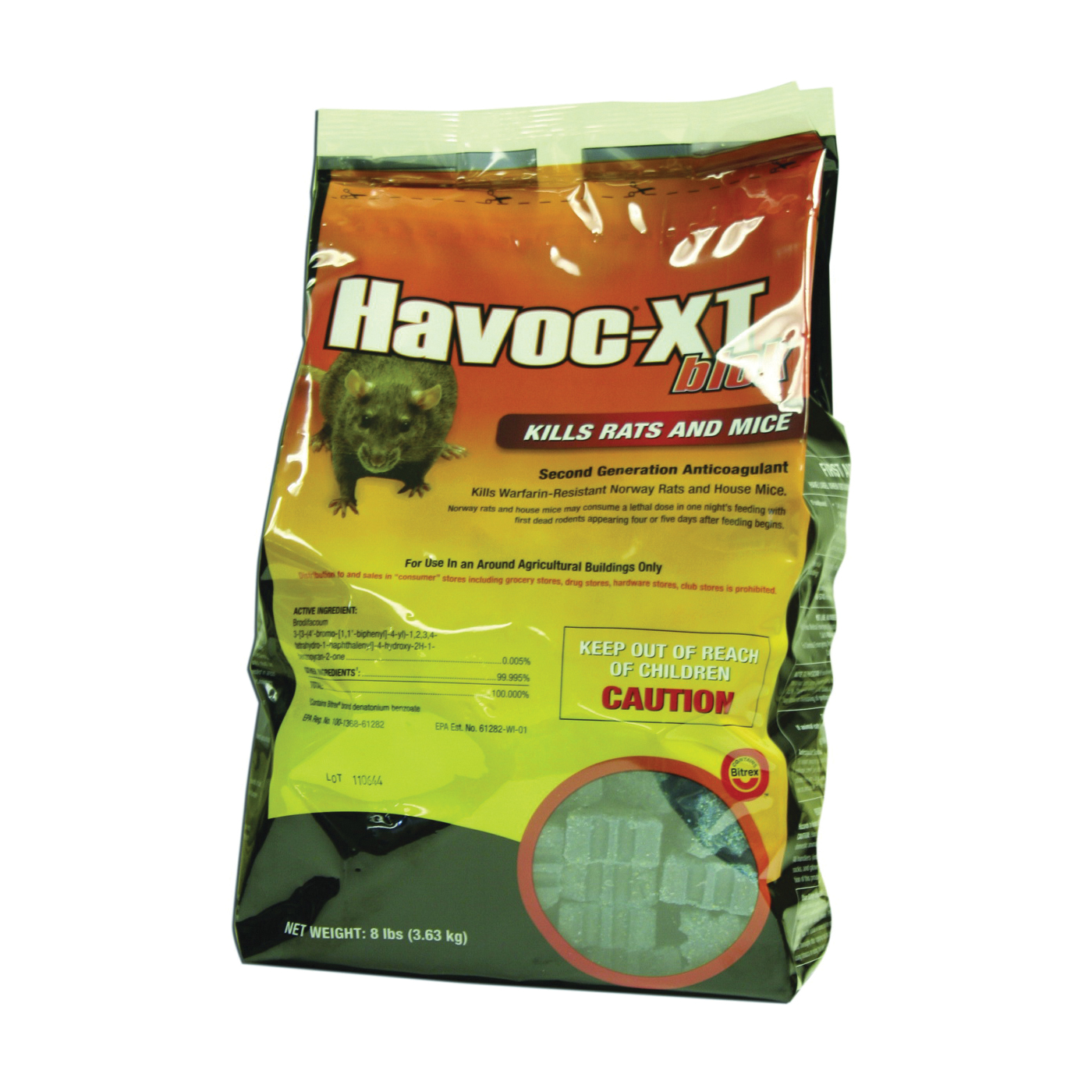 116362 Mouse Killer, Pellet, 8 lb Pouch