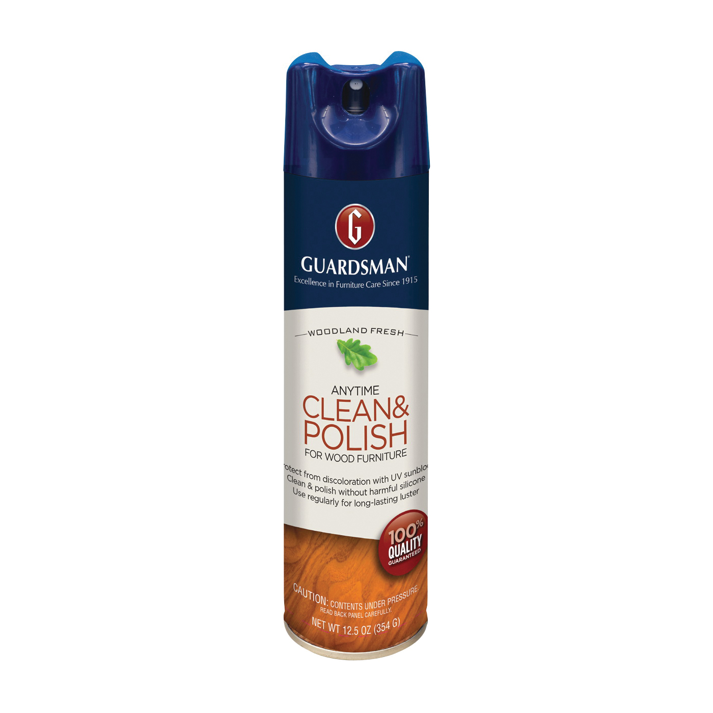 460100 Furniture Polish, 12.5 oz Aerosol Can, Light Yellow, Liquid, Woodland Fresh