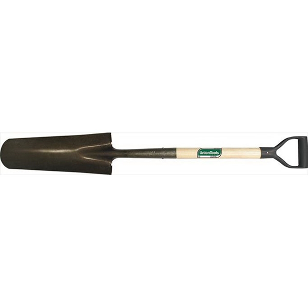 47108 Drain Spade Shovel, 6 in W Blade, Steel Blade, Hardwood Handle, D-Shaped Handle, 27 in L Handle